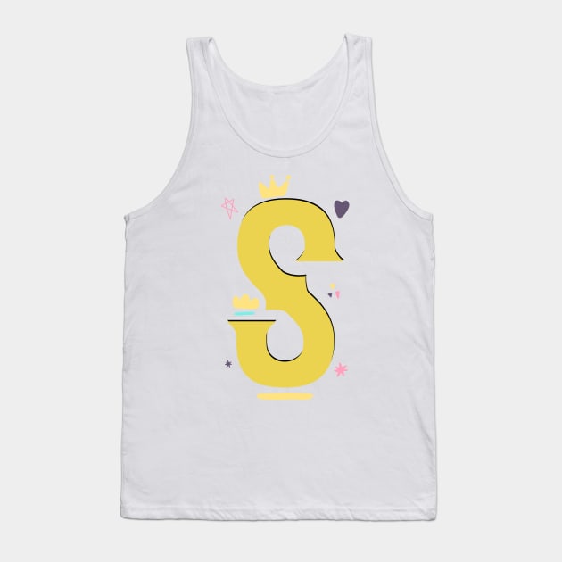 "S" This Is Letter S Capital First Letter In Your Name Tank Top by chidadesign